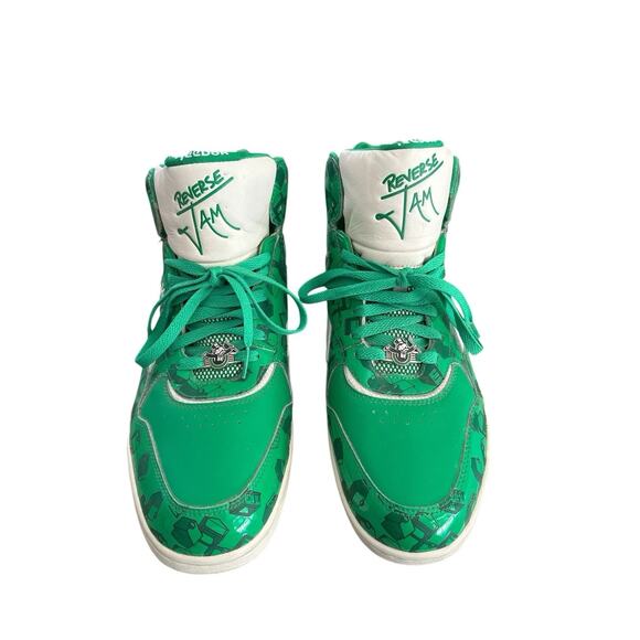 Reebok Reverse Jam Monopoly House Homes Hotels High Tops sz 12 Green White main image 4